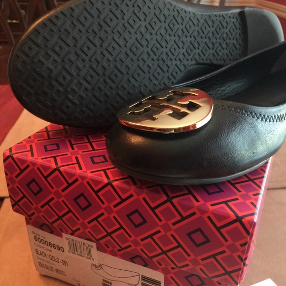reva-ballet-angle.  Tory Burch Reva Ballet, Black, size 7